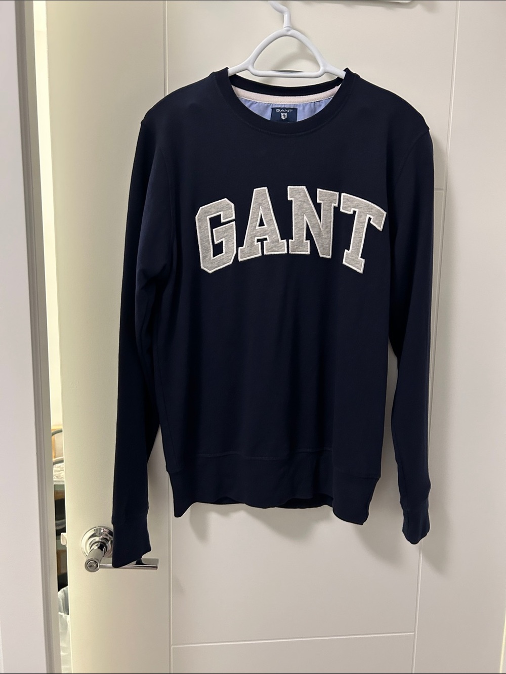 Gant Navy Crewneck with White Arch Logo